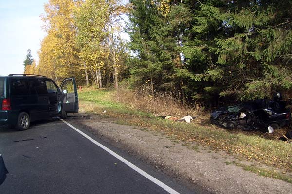 на дороге Лепель-Полоцк произошла автомобильная авария